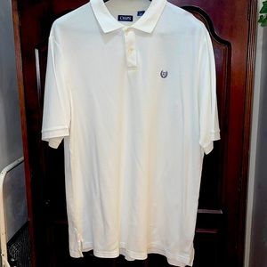 Men Chaps polo short sleeve shirt. Cream color 3XLT $30.00